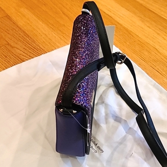 NWT Kate Spade Large Carsen Laurel Way Glitter Crossbody Bag - Picture 7 of 14